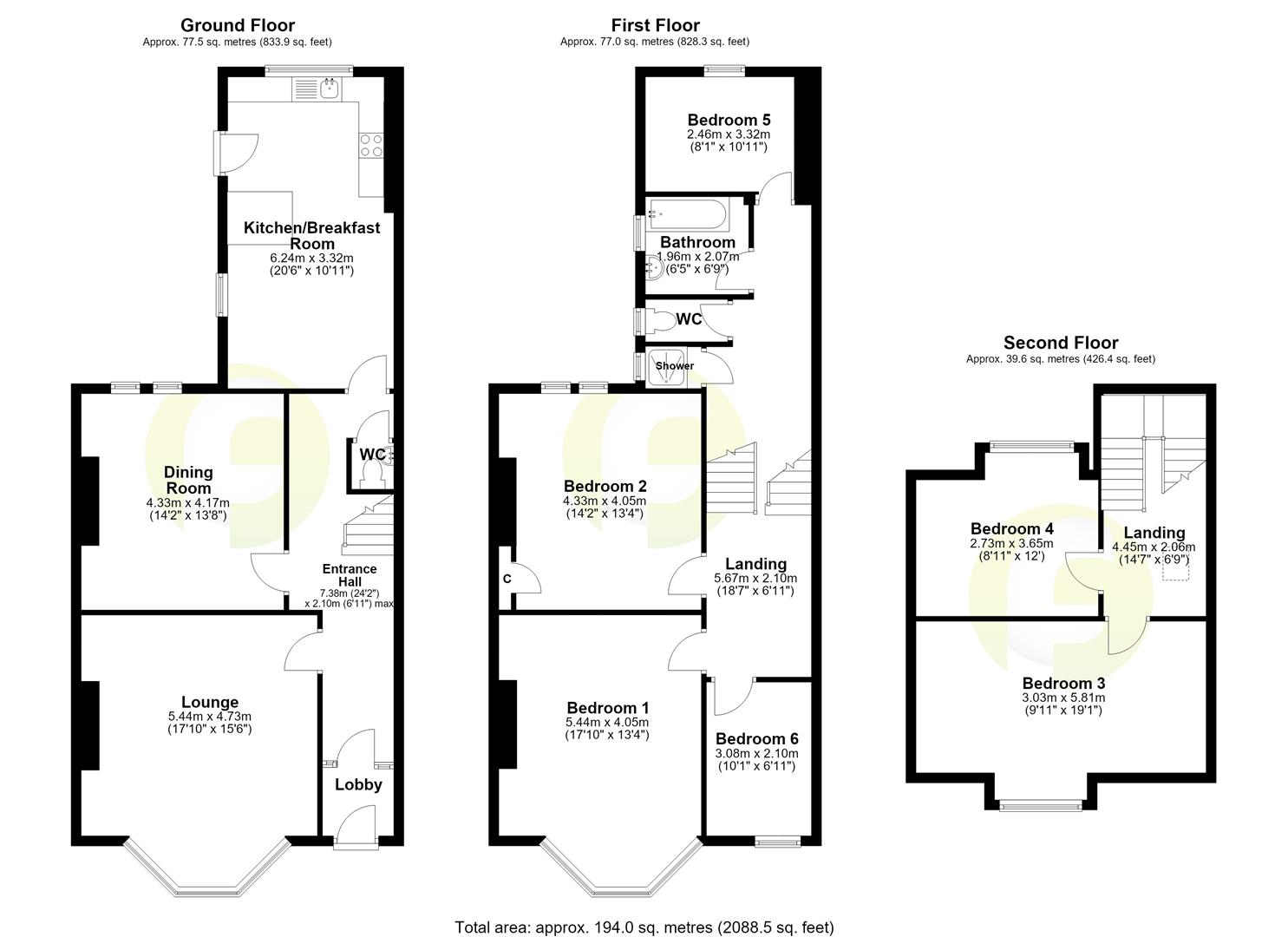 Floorplan.Grosvenor Place, North Shields